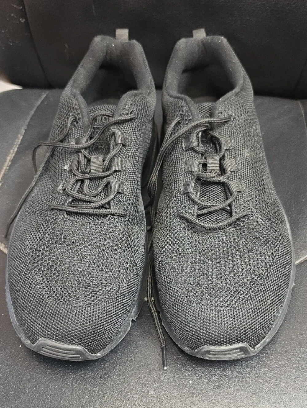 Propet Men's Black Knit Lace-Up Athletic Sneakers